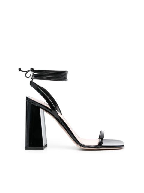 Miu Miu lace-up patent leather sandals