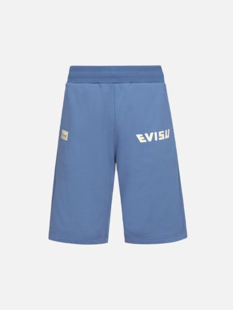 EVISU DOUBLE DAICOCK PRINT SWEAT SHORTS