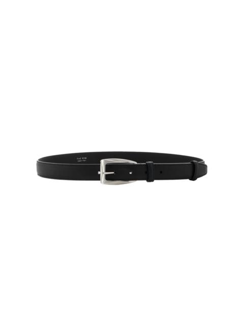 The Row Classic Leather Belt silver