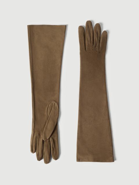 Brunello Cucinelli Suede long gloves