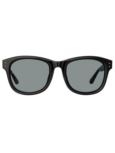 EDSON D-FRAME SUNGLASSES IN BLACK