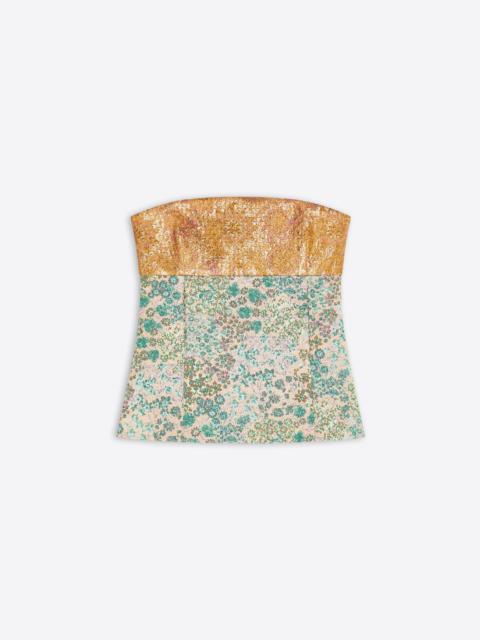 Dries Van Noten JACQUARD BUSTIER TOP
