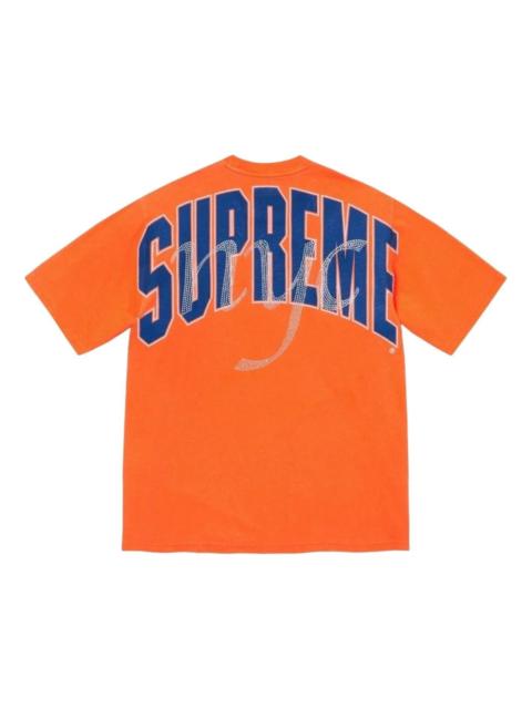 Supreme Supreme SS26 Rhinestone Script S/S T-Shirt 'Orange' SUP-SS26-324-ORG