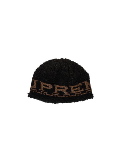 Supreme Sherpa Logo Beanie 'Black'