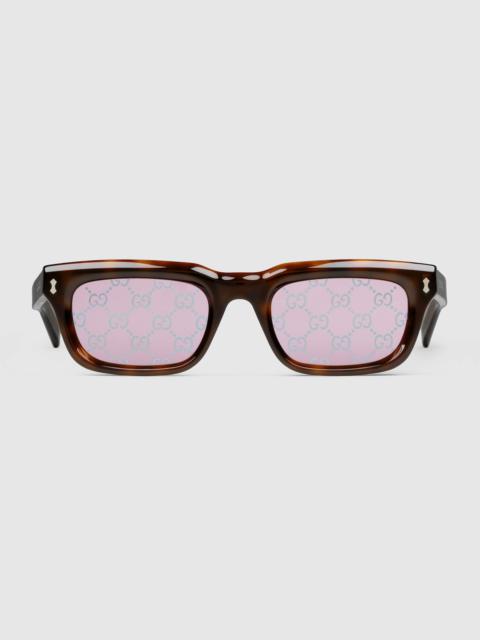 Rectangular frame sunglasses