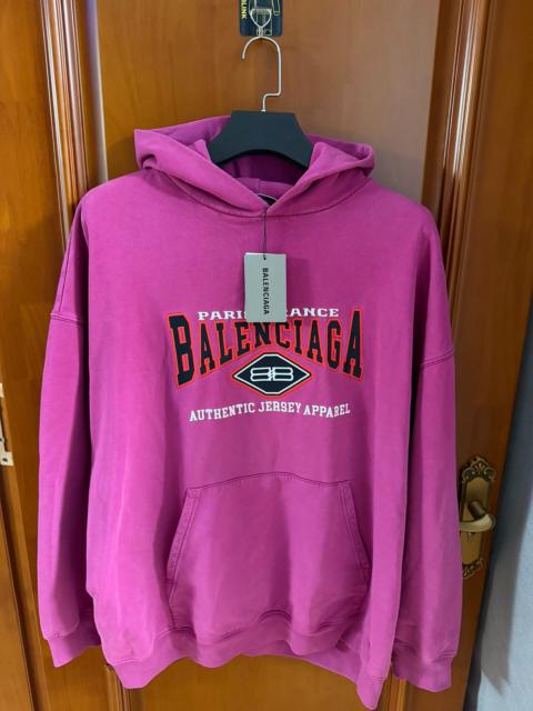 BALENCIAGA Balenciaga Bat Magenta Hooded Sweater