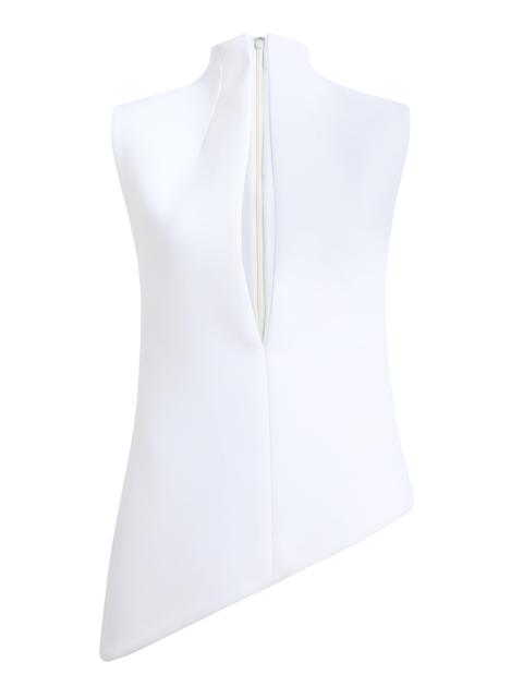 KHAITE Von Asymmetric Crepe Top white
