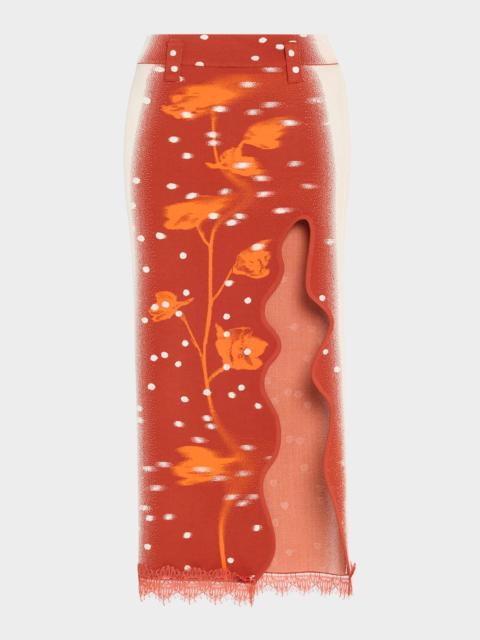 PH5 Lily Knit Wavy Slit Maxi Skirt