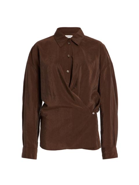 Lemaire Twisted Silk-Bend Top brown