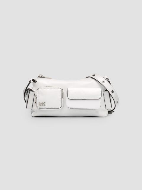 MICHAEL KORS Women's Small Dakota Leather Crossbody Bag - White