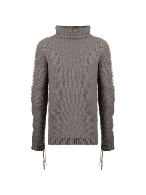 Boris Bidjan Saberi whipstitch-detail merino jumper