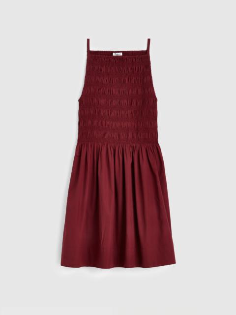 Madewell Smocked High-Neck Mini Dress