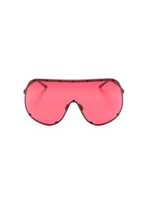 shield-frame tinted sunglasses