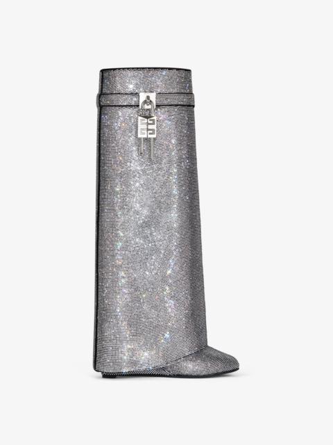 Givenchy SHARK LOCK BOOTS IN SUEDE WITH STRASS