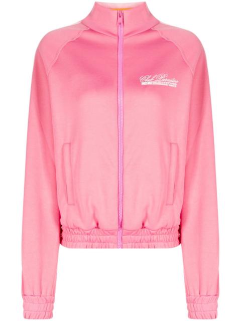 MSGM logo-print zip-up sweatshirt