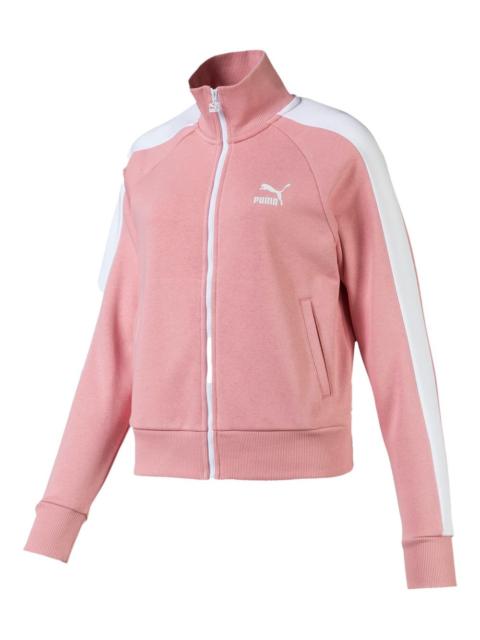 PUMA T7 zip striped sweatshirt