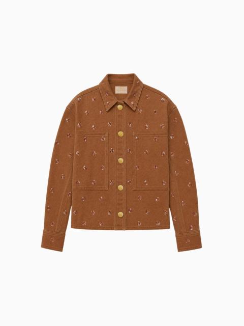 ULLA JOHNSON The Bobbi Embellished Denim Jacket