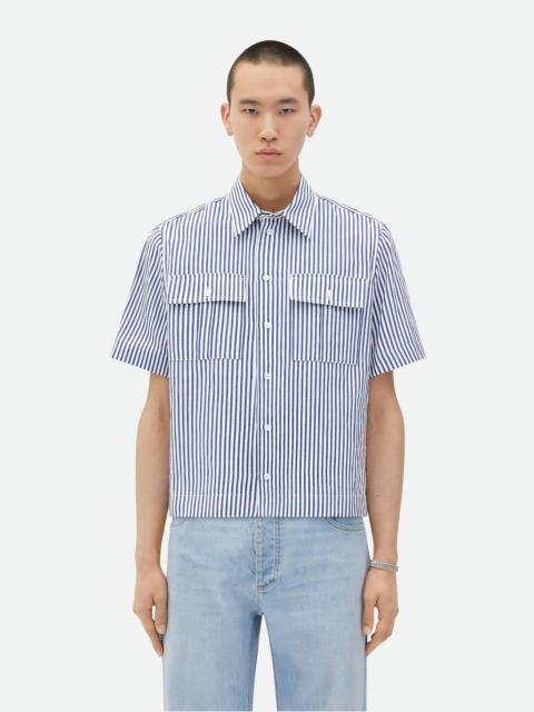 Bottega Veneta Short-Sleeved Cotton Linen Shirt