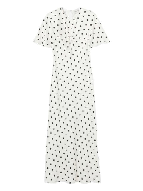 Claudie Pierlot polka-dot cut-out maxi dress