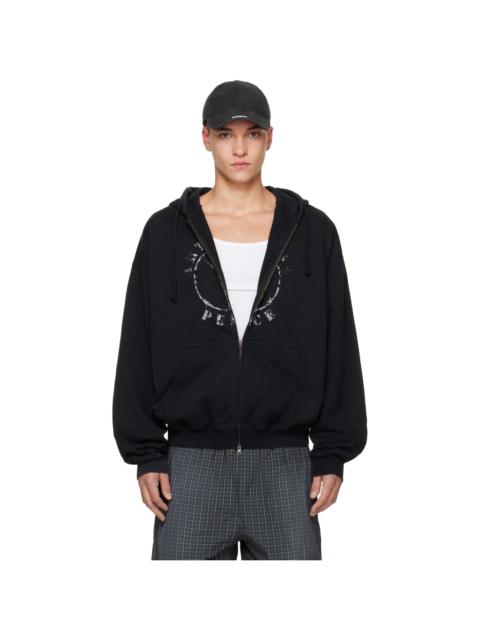 VETEMENTS Black 'Artificial Peace' Zip Hoodie