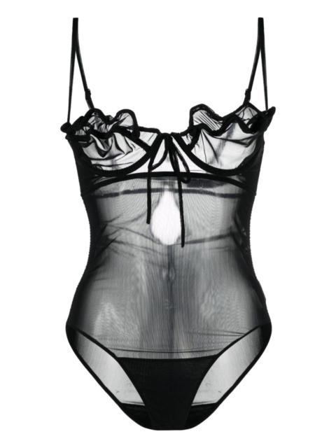 Y/Project sheer-construction underwired bodysuit