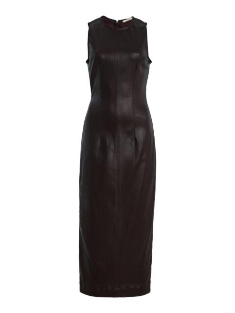 DL1961 Esme Midi Instasculpt™ Wax-Coated Denim Dress