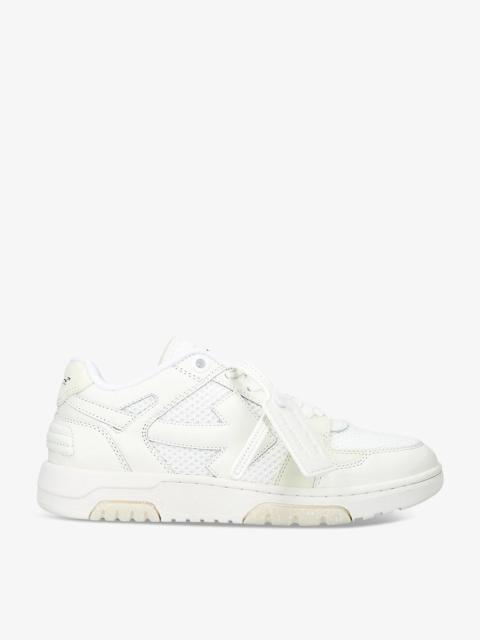 Out of Office leather low-top trainers