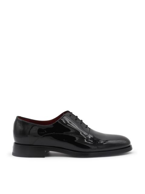 black leather lace up shoes