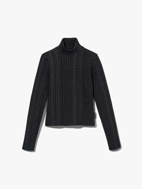 Marc Jacobs THE MONOGRAM COMPACT KNIT MOCKNECK