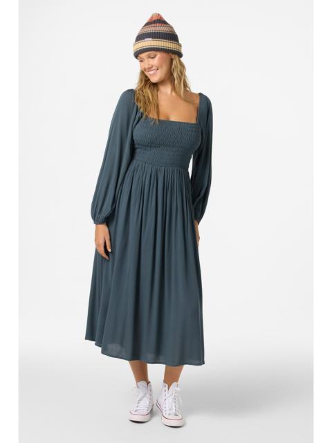 O'Neill Gracyn Solid Midi Dress