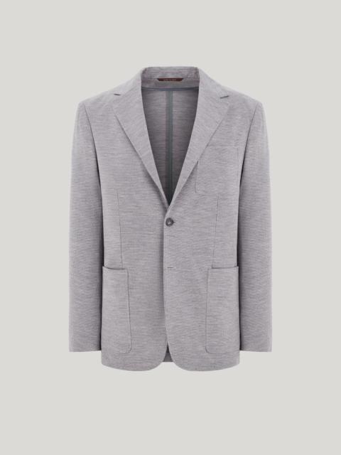 Canali GRAY WOOL AND LYOCELL BLEND JERSEY JACKET