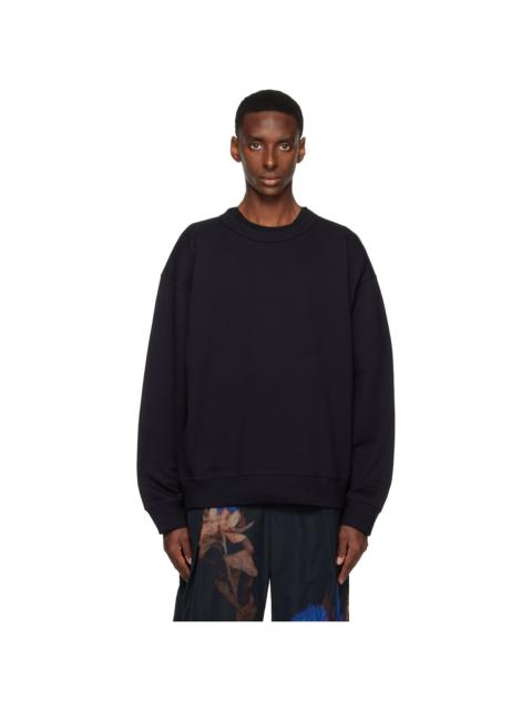 Dries Van Noten Navy Oversized Sweatshirt