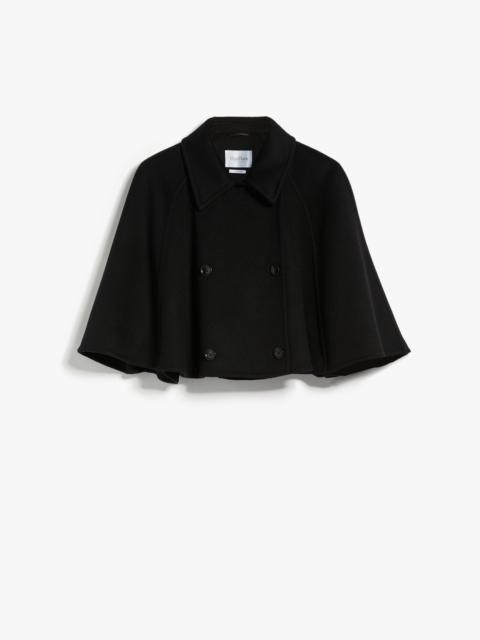 Short wool and cashmere cape