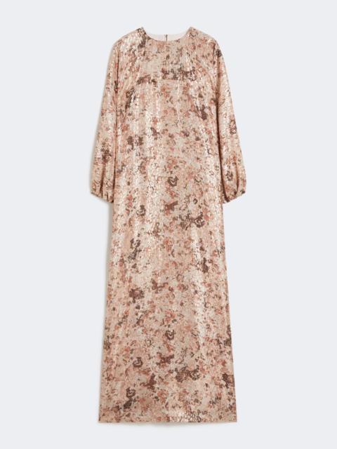 Max Mara PASSO Long fil coupé and printed lamé dress - ROSE GOLD