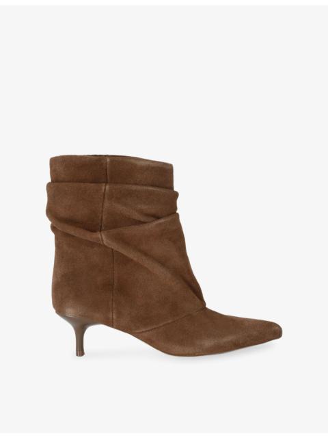 STEVE MADDEN Flux Suede Heeled Ankle Boots