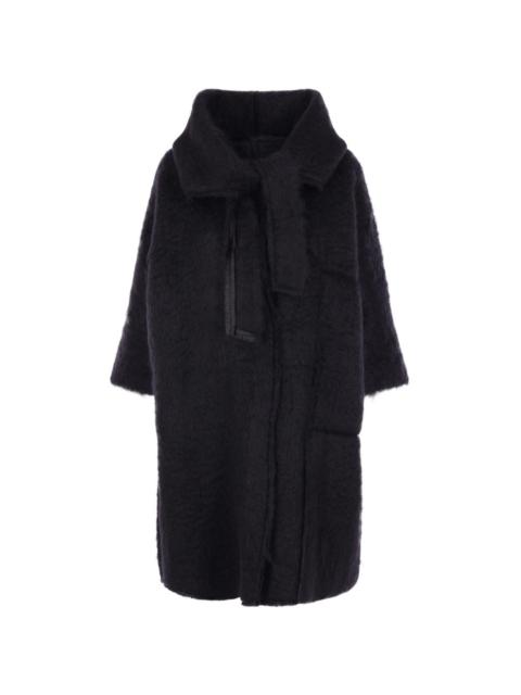 Daniela Gregis removable-scarf crew-neck coat