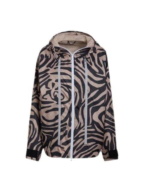 adidas (WMNS) adidas by Stella McCartney Printed Windbreaker 'Beige Black' H59960