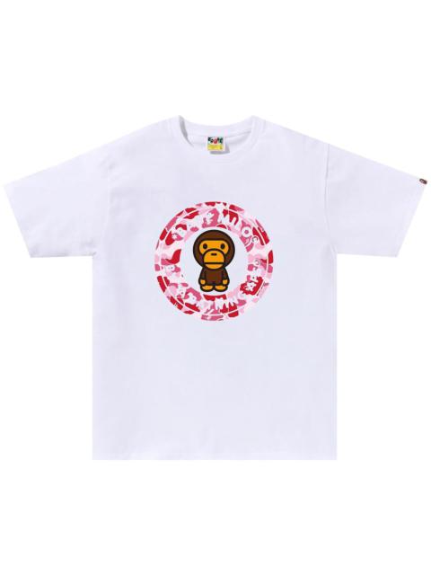 BAPE ABC Camo Milo Busy Works Tee 'White/Pink'