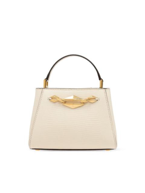 Diamond top handle tote bag