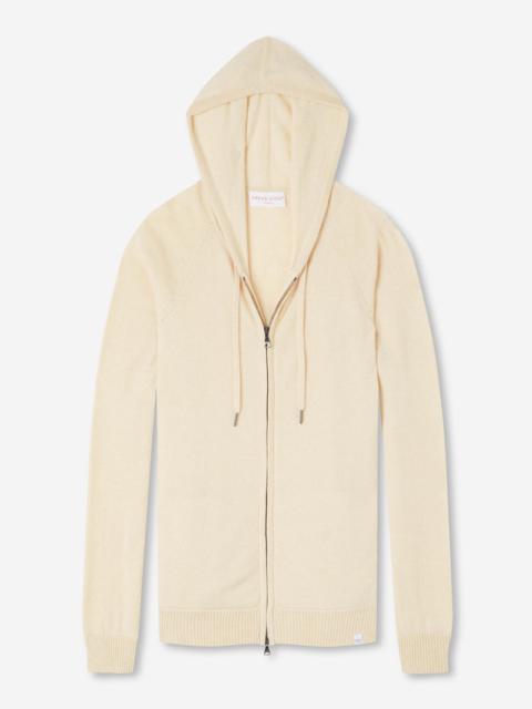 Derek Rose Men's Hoodie Finley Cashmere Cream