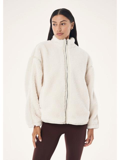 P.E NATION SURGE TEDDY JACKET IN WHISPER WHITE