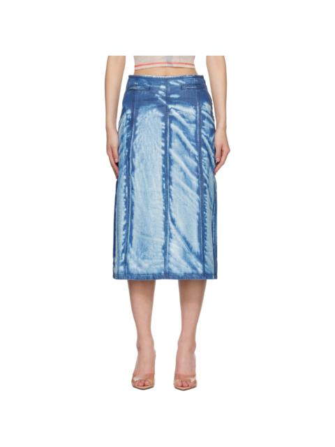 Diesel Blue X-Ray Lyocell Denim Midi Skirt