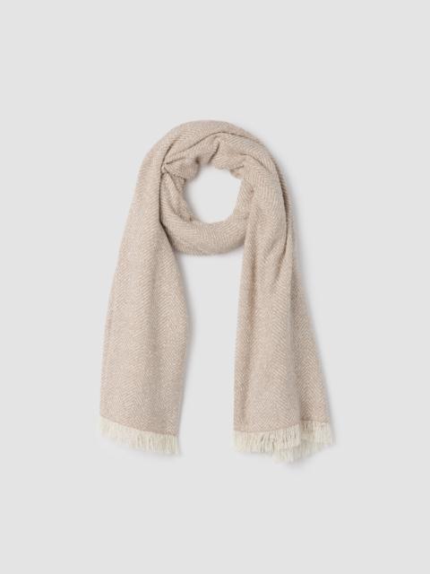 EILEEN FISHER Handloomed Organic Cotton Herringbone Scarf