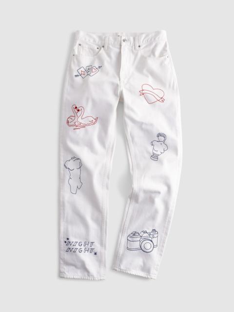 Madewell Embroidered Slim Boyfriend Jean