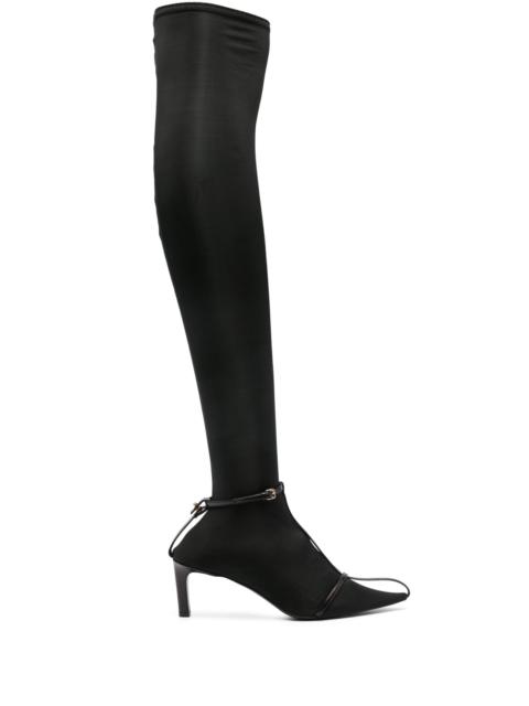 Black Knee-Length Sock Boots