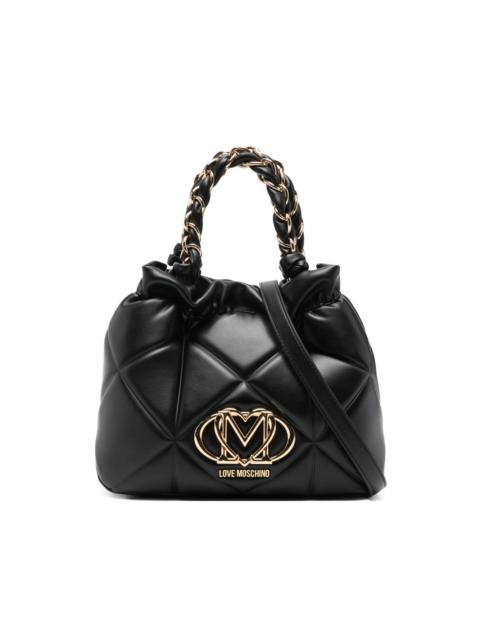 Moschino quilted logo-detail tote bag