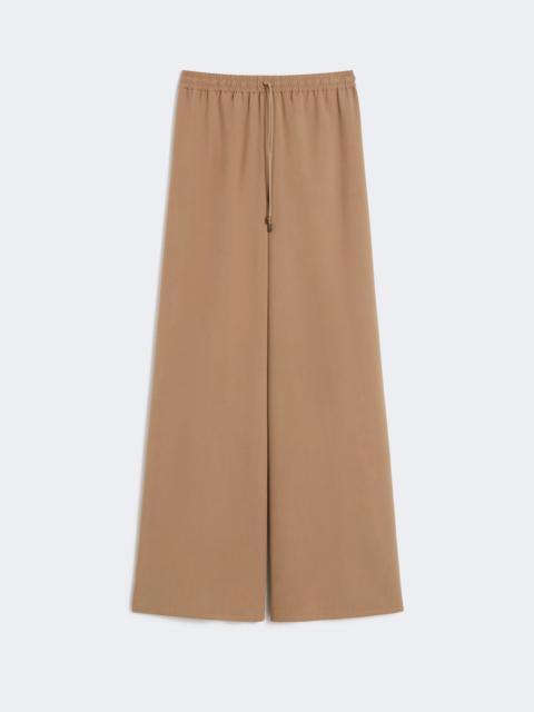 Max Mara GENERO Wide-fit washed silk trousers - HAZELNUT BROWN