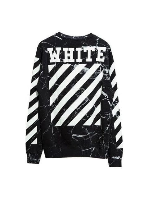 Off-White Off-White Marble Pattern Pullover Men Black OMBA003G20FLE0021001