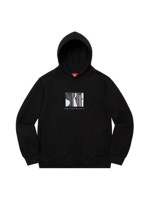 Supreme 대기업 후드 스웨터 '블랙 화이트'SUP-FW20-167