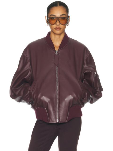 THE ATTICO Leather Bomber Jacket
